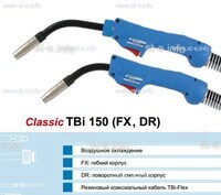 Горелка для полуавтоматической сварки TBi 150-DR-blue-ESG, с поворотным корпусом, длина 3 метра - st-e.info - Омск