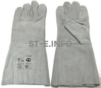 Перчатки-краги для сварщика пятипалые серые - st-e.info - Омск