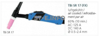 Горелка для аргонодуговой сварки TIG SR-P 17 FX TBi  8 м (газовое охлаждение) - st-e.info - Омск