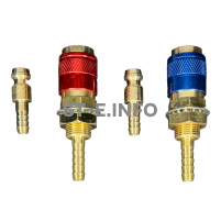 Комплект разъемов быстросъемных красный + синий с соединителем М6 - st-e.info - Омск